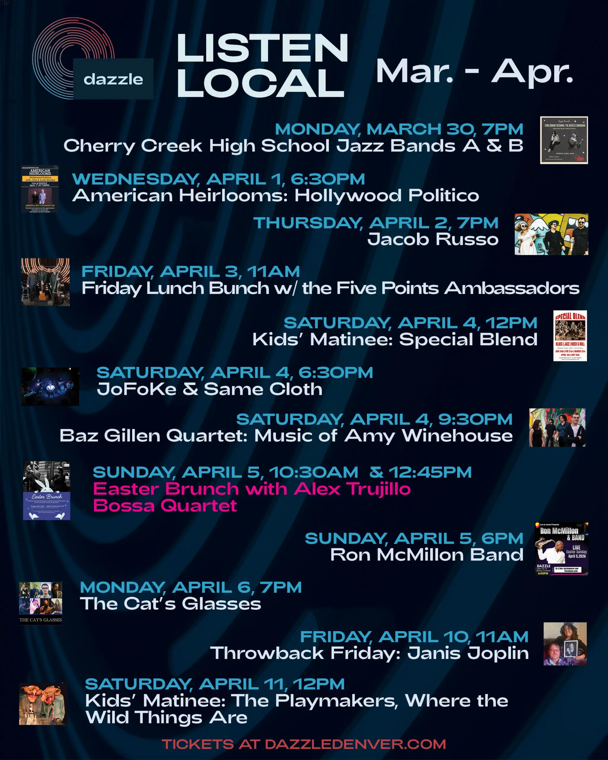 Listen Local March – April