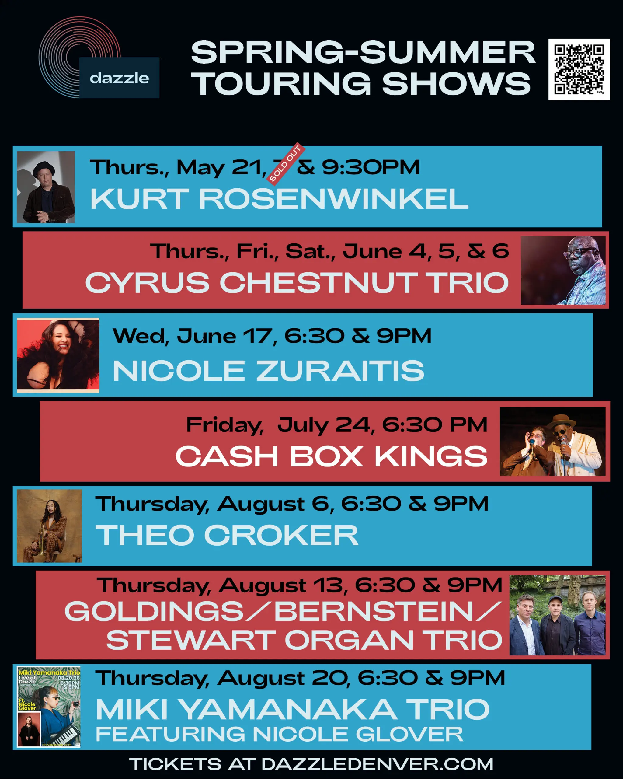 Spring & Summer Touring Shows