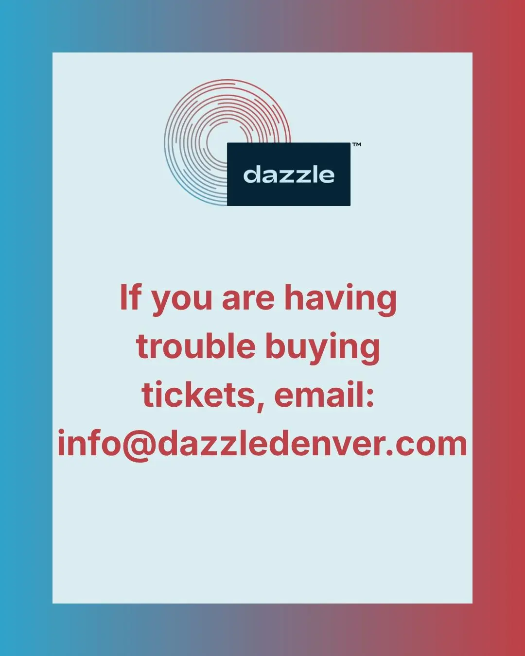 Problems Buying Tickets?