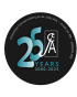 The numbers 25 and letters CCJA, years 2000 - 2025