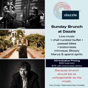Alex Trujillo Bossa Duo, Bailey Hinkley Grogan, and Adam Bodine are some of the musicians featured at Sunday Brunch.