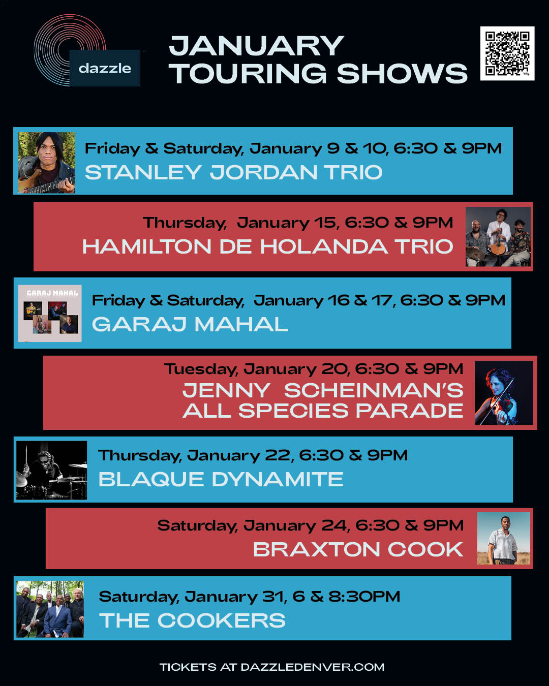 January Touring Shows