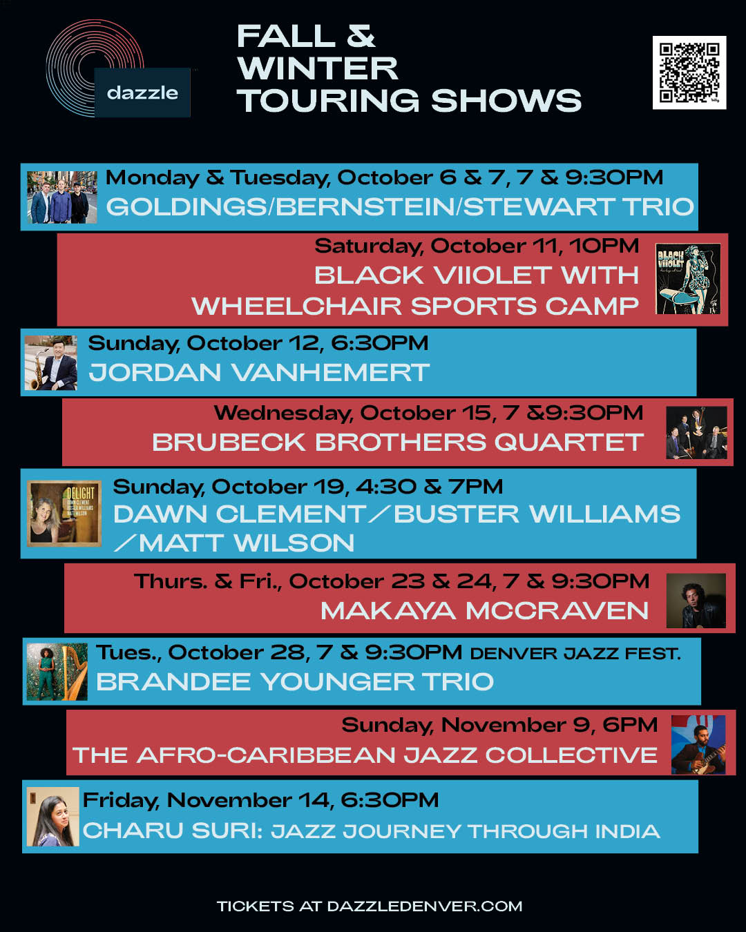 Fall & Winter Touring Shows