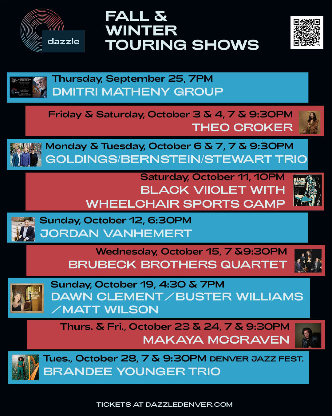 Fall & Winter Touring Shows